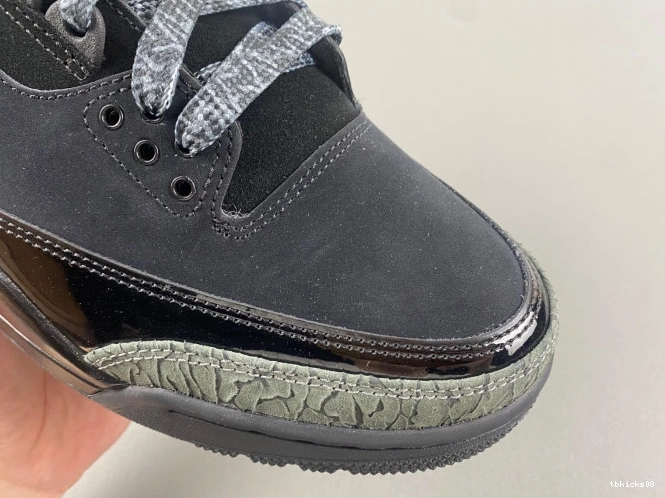 Rep TBkick CK9246-168 Jordan Air 3 Black Retro Cat 0803